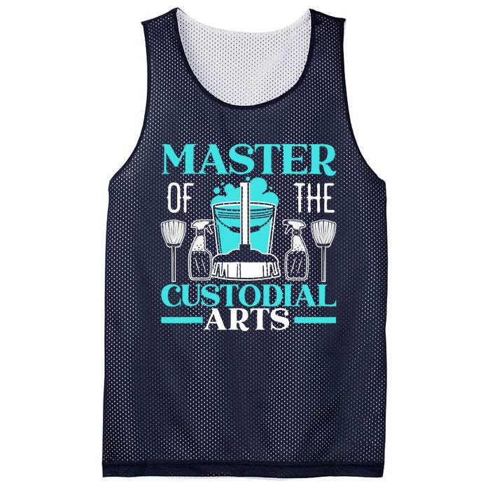 Master Of The Custodial Arts Janitor School Custodian Mesh Reversible Basketball Jersey Tank