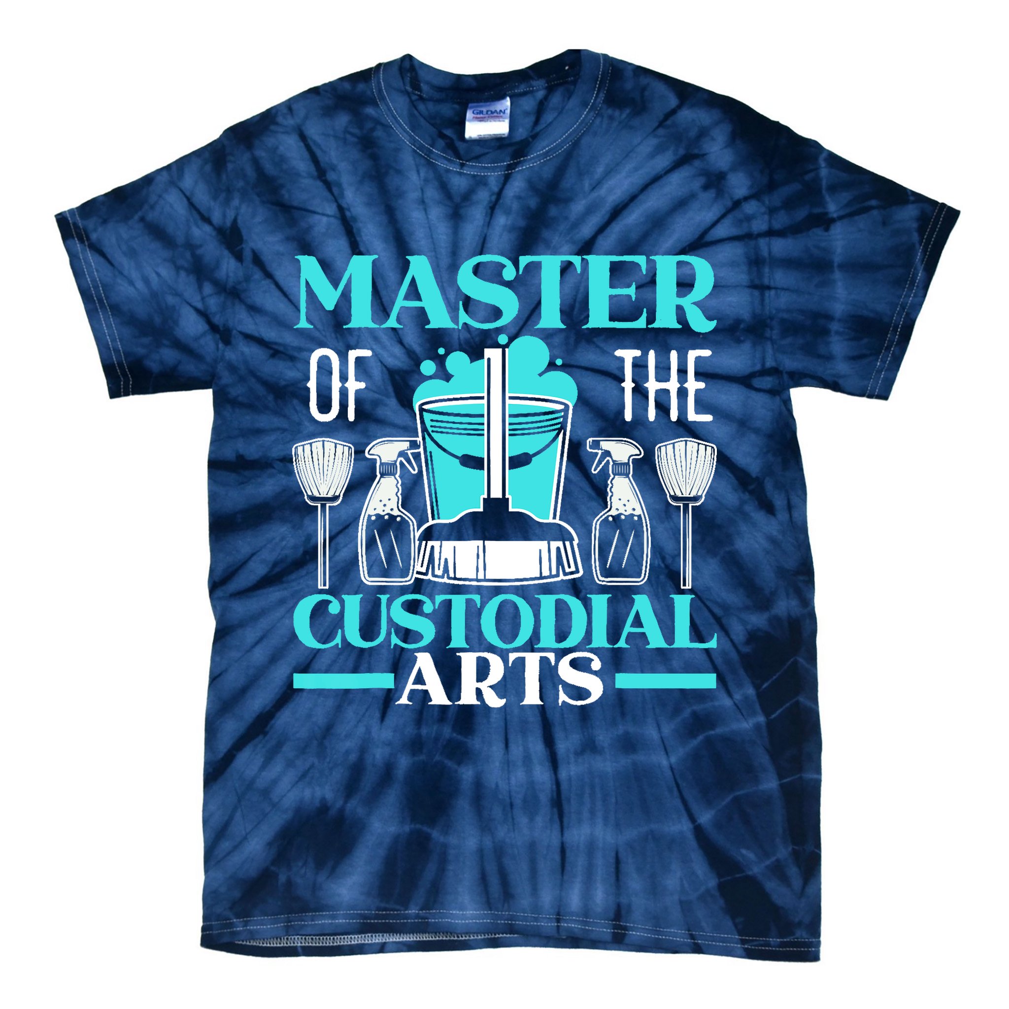 Master Of The Custodial Arts Janitor School Custodian Tie-Dye T-Shirt