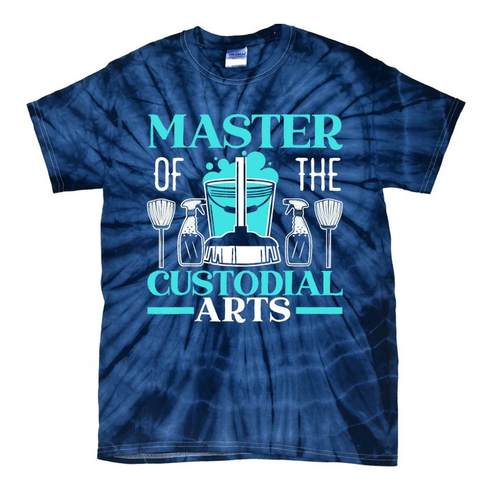 Master Of The Custodial Arts Janitor School Custodian Tie-Dye T-Shirt