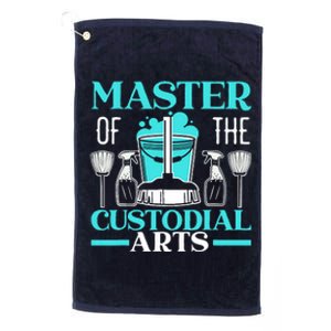 Master Of The Custodial Arts Janitor School Custodian Platinum Collection Golf Towel