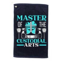 Master Of The Custodial Arts Janitor School Custodian Platinum Collection Golf Towel