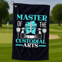 Master Of The Custodial Arts Janitor School Custodian Golf Towel