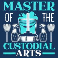 Master Of The Custodial Arts Janitor School Custodian Golf Towel
