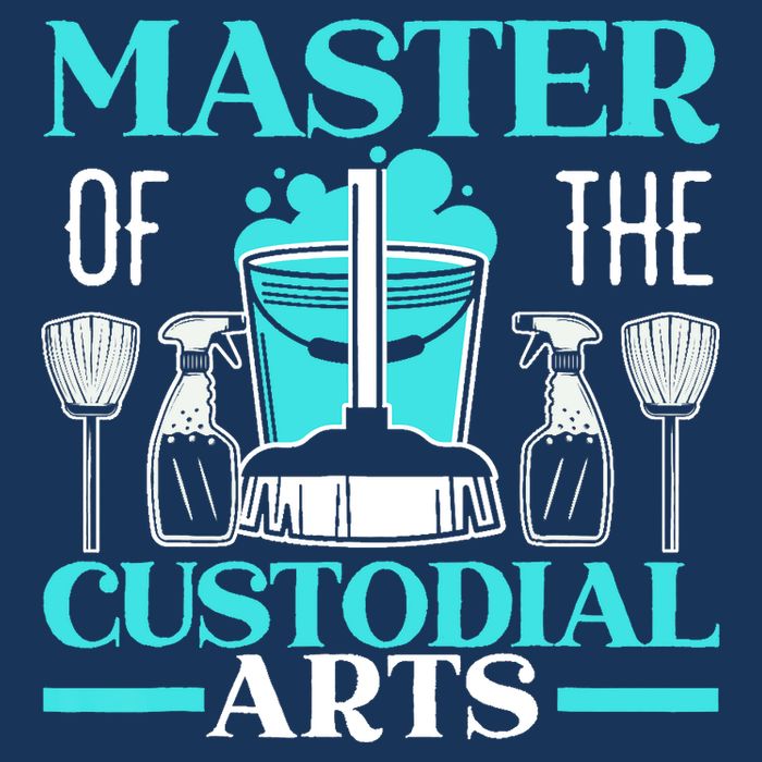 Master Of The Custodial Arts Janitor School Custodian Golf Towel