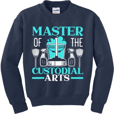 Master Of The Custodial Arts Janitor School Custodian Kids Sweatshirt