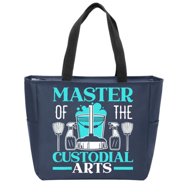 Master Of The Custodial Arts Janitor School Custodian Zip Tote Bag