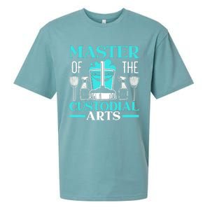 Master Of The Custodial Arts Janitor School Custodian Sueded Cloud Jersey T-Shirt