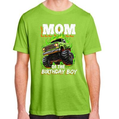 Mom Of The Birthday Boy Monster Truck Birthday Novelty Adult ChromaSoft Performance T-Shirt