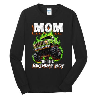 Mom Of The Birthday Boy Monster Truck Birthday Novelty Tall Long Sleeve T-Shirt