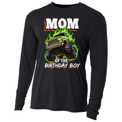 Mom Of The Birthday Boy Monster Truck Birthday Novelty Cooling Performance Long Sleeve Crew