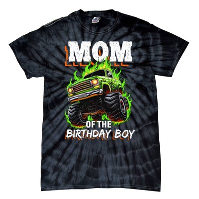 Mom Of The Birthday Boy Monster Truck Birthday Novelty Tie-Dye T-Shirt