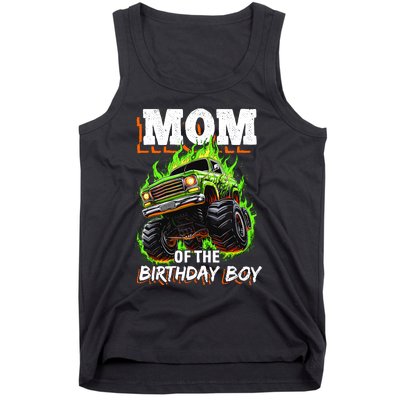 Mom Of The Birthday Boy Monster Truck Birthday Novelty Tank Top