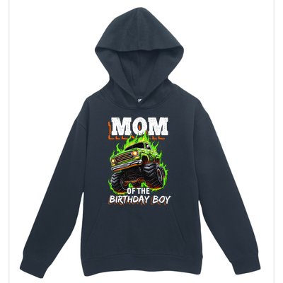 Mom Of The Birthday Boy Monster Truck Birthday Novelty Urban Pullover Hoodie