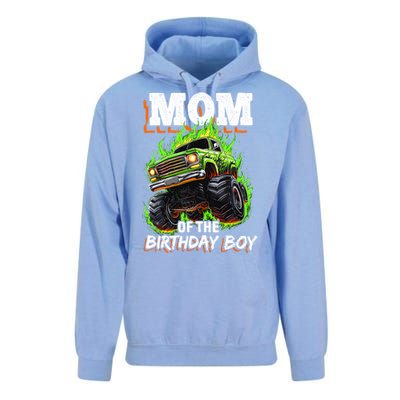 Mom Of The Birthday Boy Monster Truck Birthday Novelty Unisex Surf Hoodie