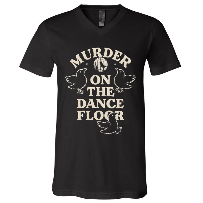 Murder On The Dance Floor Crows V-Neck T-Shirt