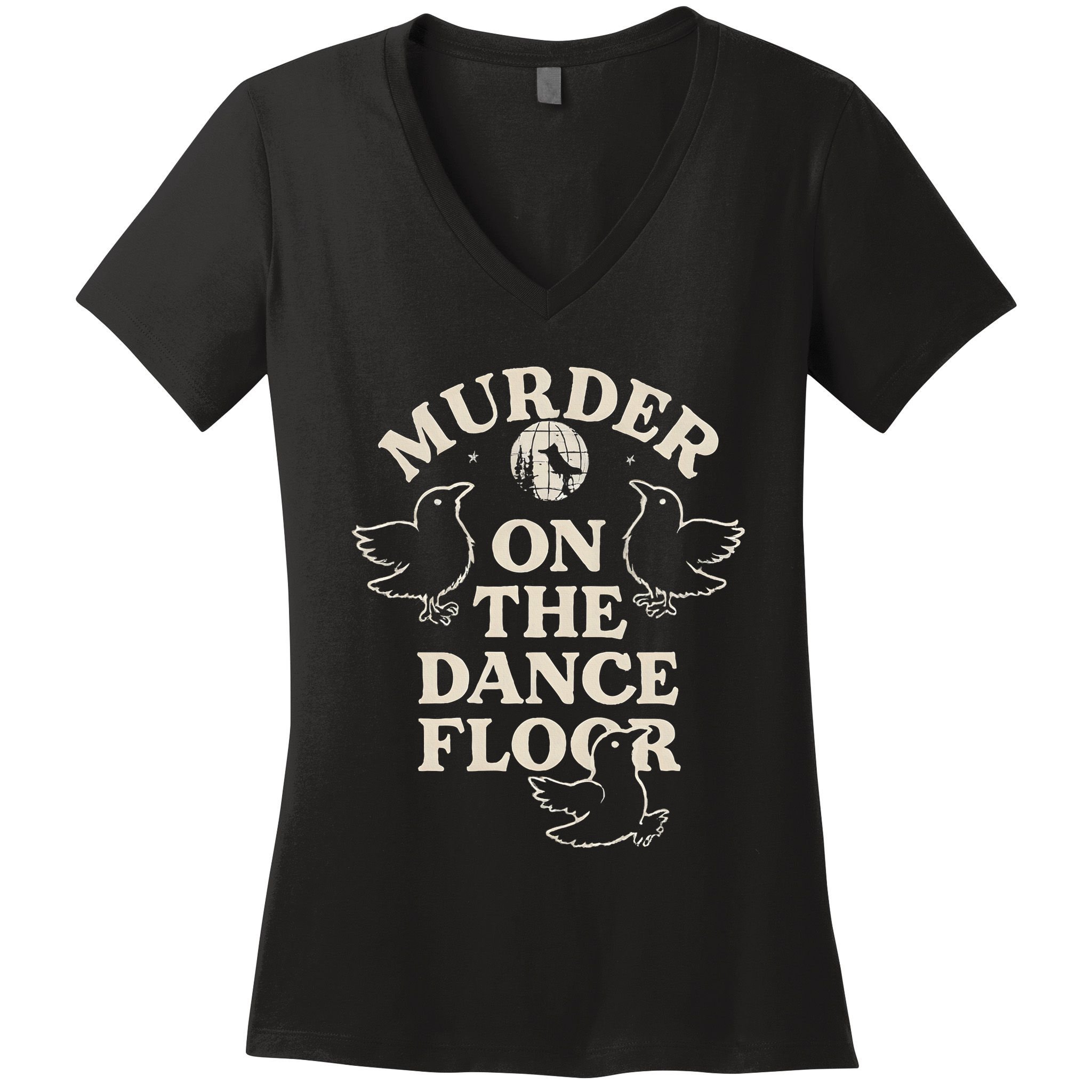 Murder On The Dance Floor Crows Women's V-Neck T-Shirt
