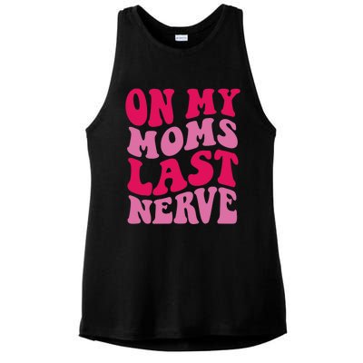 Mommy Of The Birthday Girl Unicorn Flossing MomOn My Mom's Last Nerve Ladies PosiCharge Tri-Blend Wicking Tank