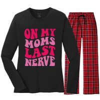 Mommy Of The Birthday Girl Unicorn Flossing MomOn My Mom's Last Nerve Women's Long Sleeve Flannel Pajama Set 