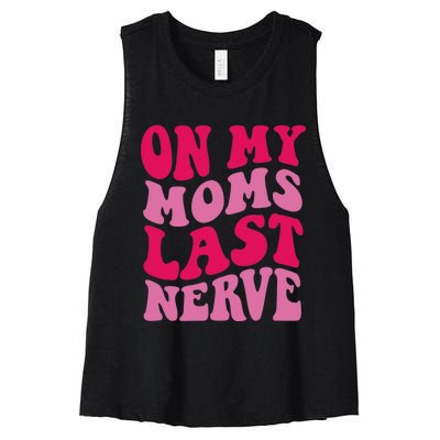 Mommy Of The Birthday Girl Unicorn Flossing MomOn My Mom's Last Nerve Women's Racerback Cropped Tank