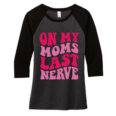 Mommy Of The Birthday Girl Unicorn Flossing MomOn My Mom's Last Nerve Women's Tri-Blend 3/4-Sleeve Raglan Shirt