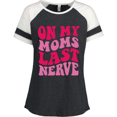 Mommy Of The Birthday Girl Unicorn Flossing MomOn My Mom's Last Nerve Enza Ladies Jersey Colorblock Tee