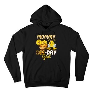 Mommy Of The Bee Day Girl Funny Bee Birthday Party Hoodie