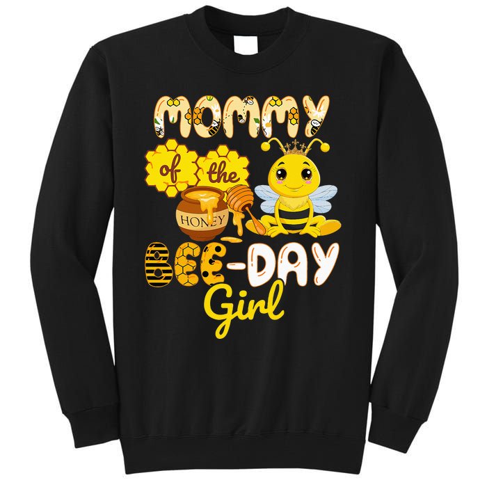 Mommy Of The Bee Day Girl Funny Bee Birthday Party Tall Sweatshirt