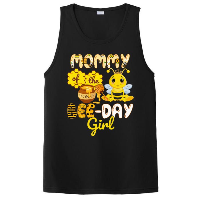 Mommy Of The Bee Day Girl Funny Bee Birthday Party PosiCharge Competitor Tank