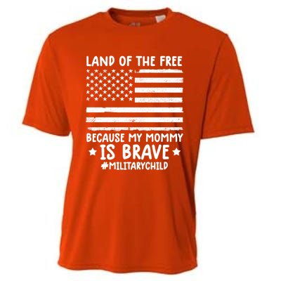 Month Of The Military Land Of Free Because My Mommy Is Brave Cute Gift Cooling Performance Crew T-Shirt