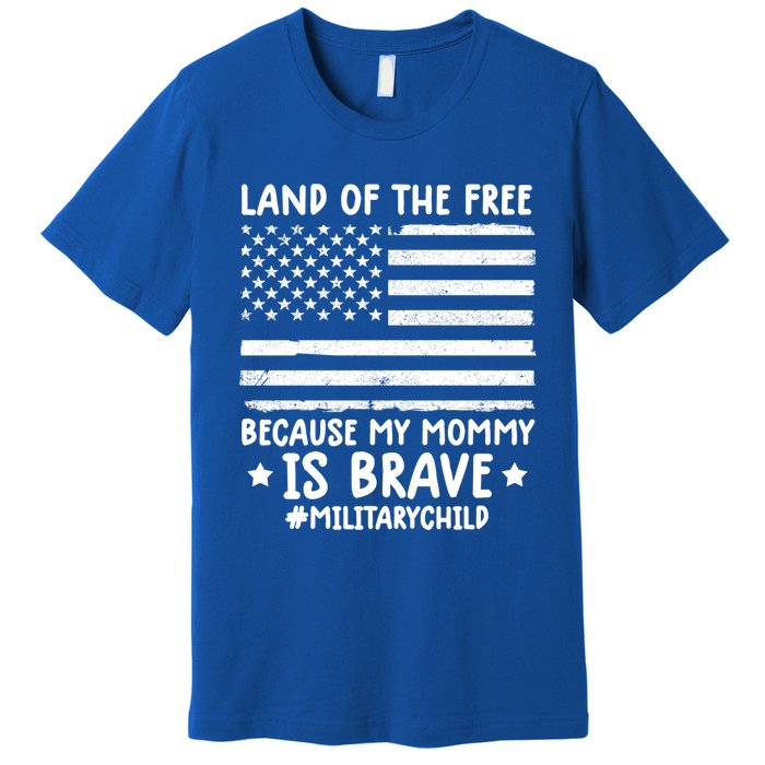 Month Of The Military Land Of Free Because My Mommy Is Brave Cute Gift Premium T-Shirt