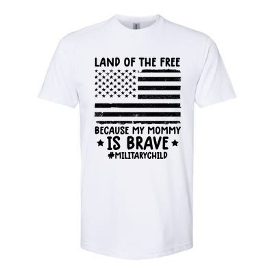 Month Of The Military Land Of Free Because My Mommy Is Brave Cute Gift Softstyle® CVC T-Shirt