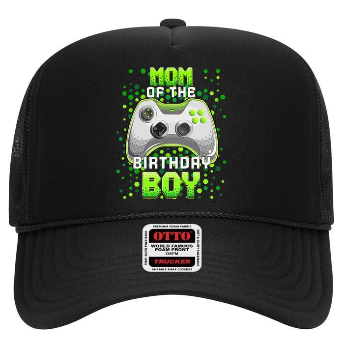 Mom of the Birthday Matching Video Gamer Birthday Party High Crown Mesh Back Trucker Hat