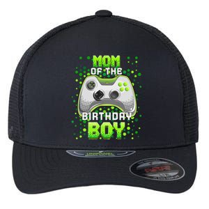 Mom of the Birthday Matching Video Gamer Birthday Party Flexfit Unipanel Trucker Cap