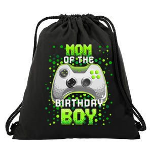 Mom of the Birthday Matching Video Gamer Birthday Party Drawstring Bag