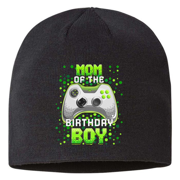 Mom of the Birthday Matching Video Gamer Birthday Party Sustainable Beanie