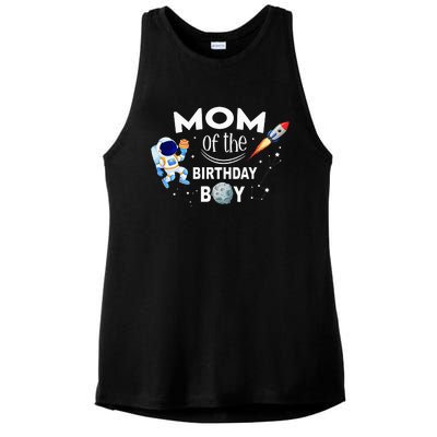 Mom of The Birthday Space Astronaut gift for Birthday Ladies PosiCharge Tri-Blend Wicking Tank