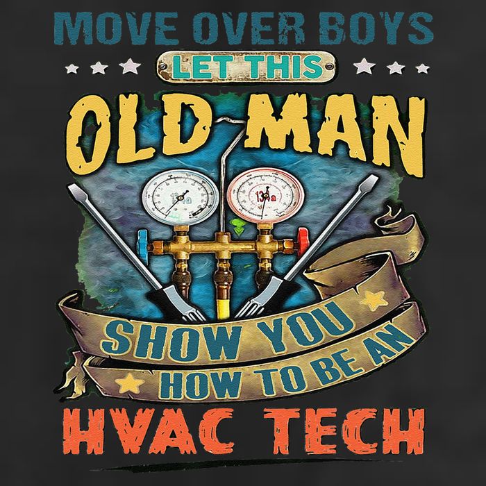 Move Overlet This Old Man Show You How To Be An Hvac 7 Panel Mesh Trucker Snapback Hat