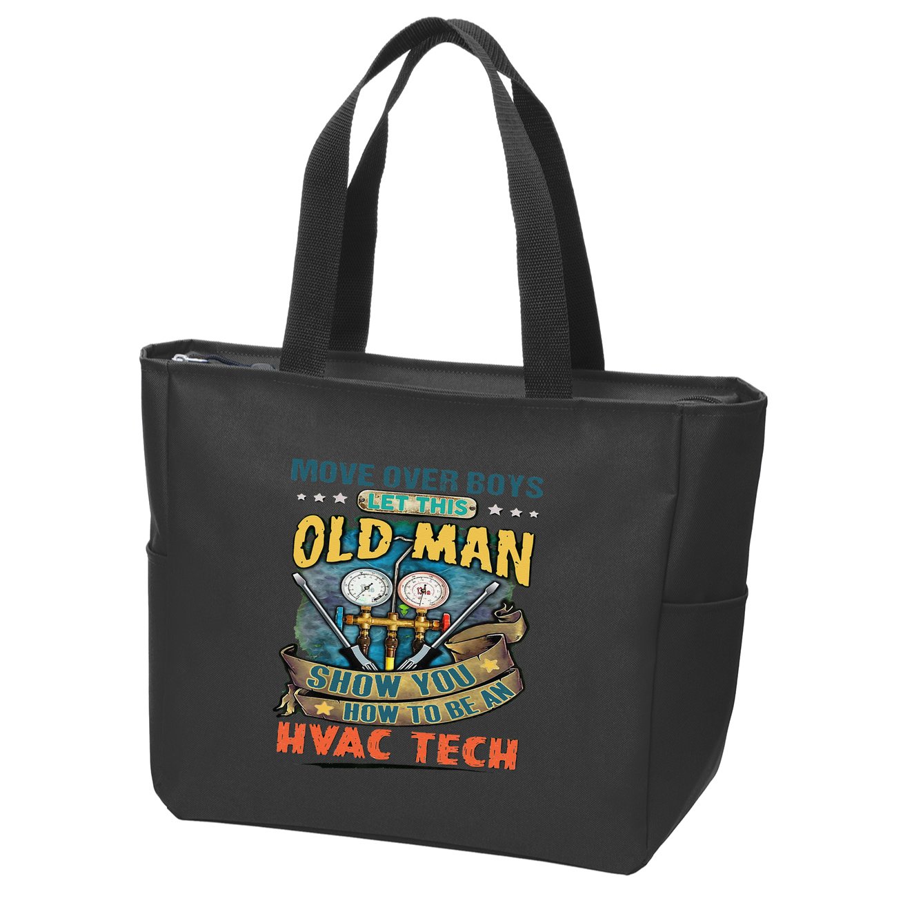 Move Overlet This Old Man Show You How To Be An Hvac Zip Tote Bag
