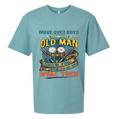 Move Overlet This Old Man Show You How To Be An Hvac Sueded Cloud Jersey T-Shirt