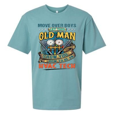 Move Overlet This Old Man Show You How To Be An Hvac Sueded Cloud Jersey T-Shirt