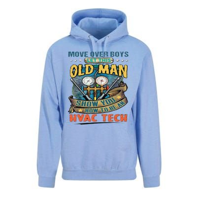 Move Overlet This Old Man Show You How To Be An Hvac Unisex Surf Hoodie