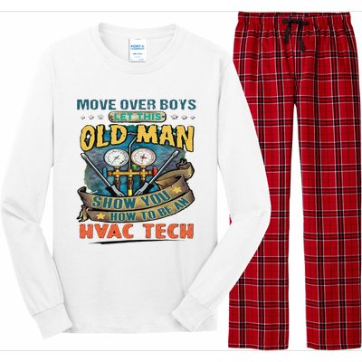 Move Overlet This Old Man Show You How To Be An Hvac Long Sleeve Pajama Set