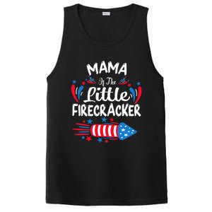 Mama Of The Little Firecracker 4th Of July Birthday Party Cool Gift PosiCharge Competitor Tank