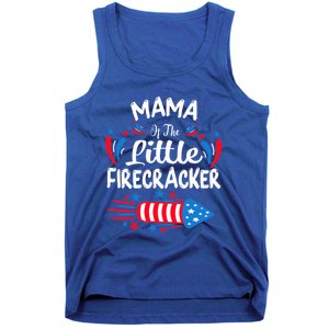 Mama Of The Little Firecracker 4th Of July Birthday Party Cool Gift Tank Top