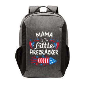 Mama Of The Little Firecracker 4th Of July Birthday Party Cool Gift Vector Backpack