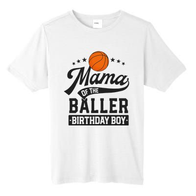 Mama Of The Baller Birthday Mom Basketball Themed Party Tall Fusion ChromaSoft Performance T-Shirt