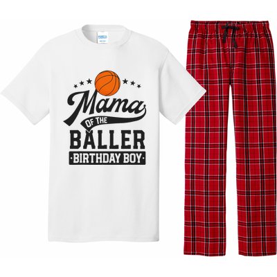 Mama Of The Baller Birthday Mom Basketball Themed Party Pajama Set