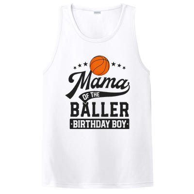 Mama Of The Baller Birthday Mom Basketball Themed Party PosiCharge Competitor Tank