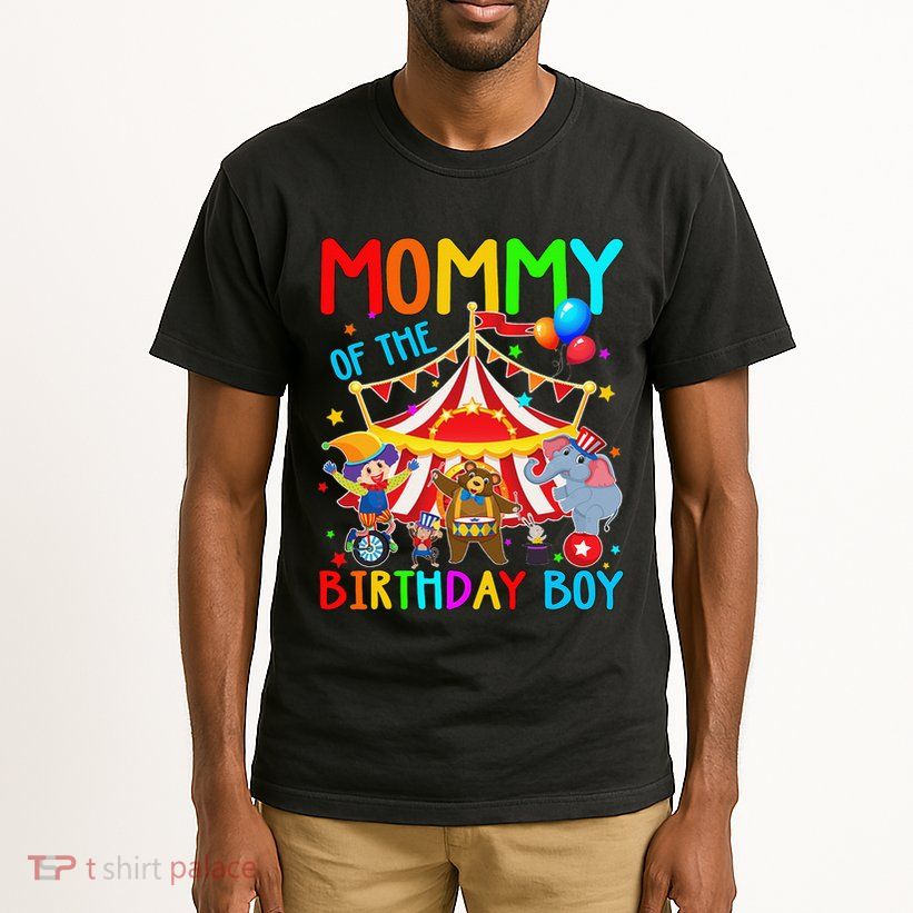 Mommy Of The Birthday Carnival Circus Themed Family Bday Tall T-Shirt