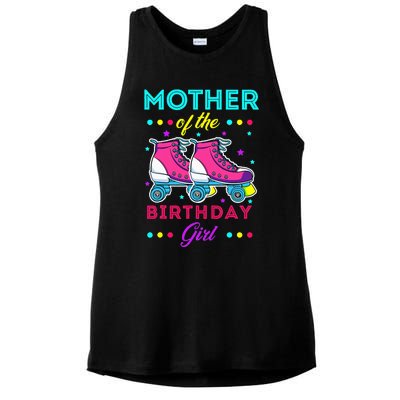 Mother of the Birthday Roller Skates Bday Skating Theme Ladies PosiCharge Tri-Blend Wicking Tank